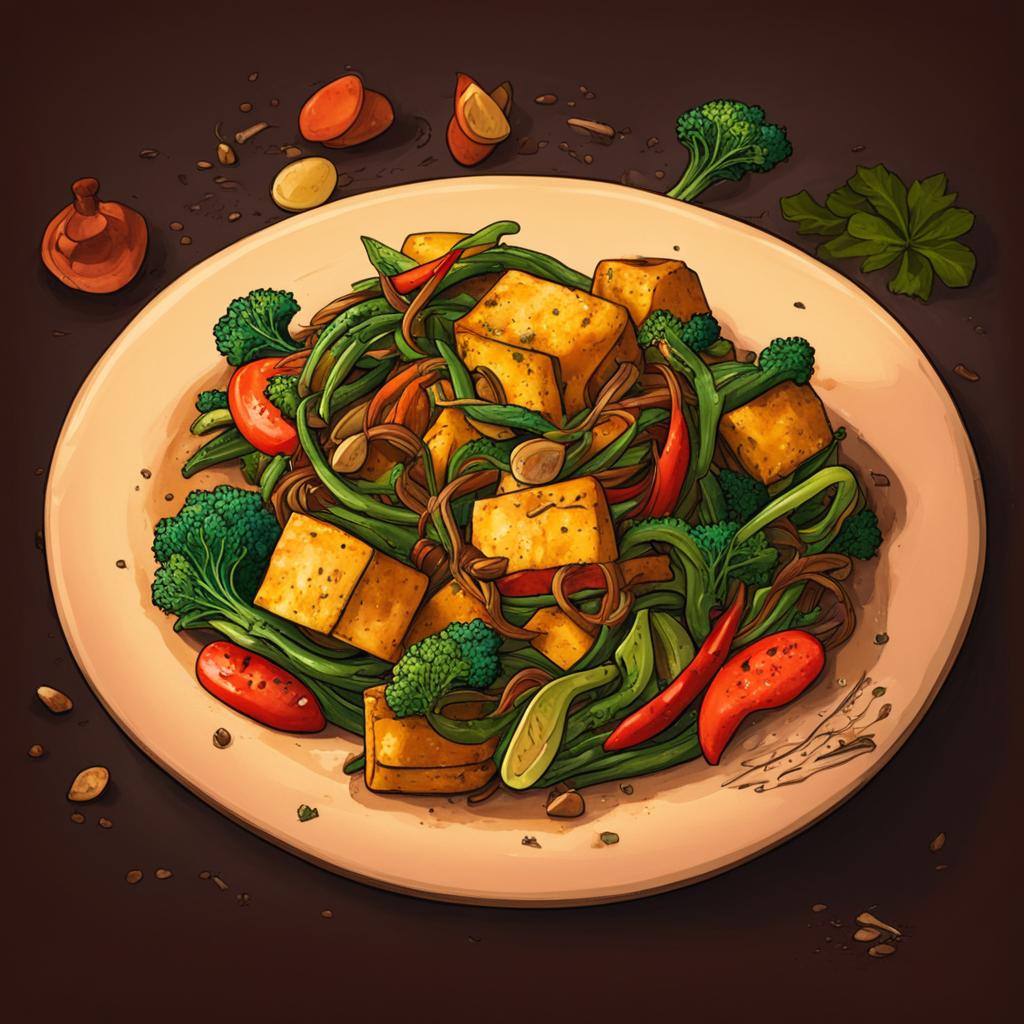 stir fried veggies with tofu